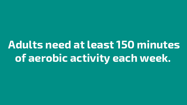 Adults need at least 150 minutes of aerobic activity per week. All activities count. They all add up. So... how do you move?