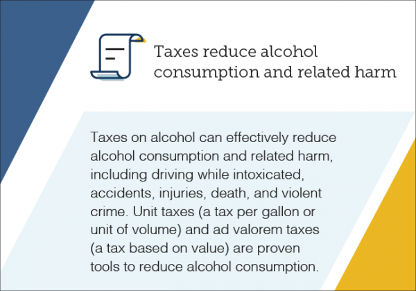 Taxes reduce alcohol consumption and related harm.