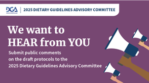 Dietary Guidelines public comments on draft protocols