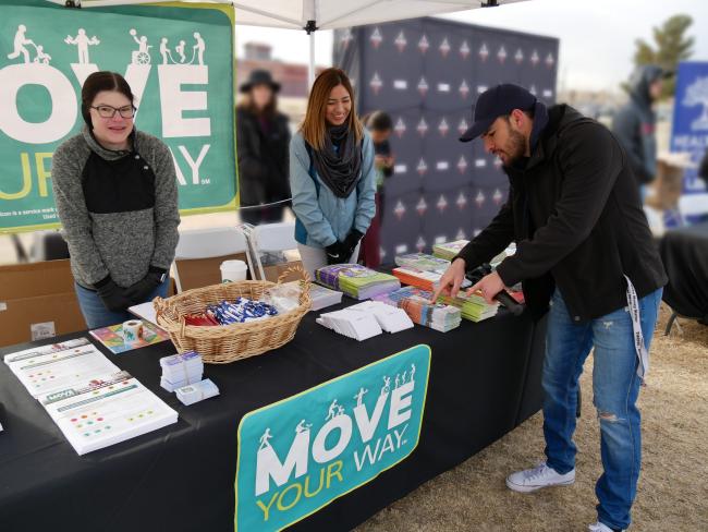 A Move Your Way information booth at a community event in Southern Nevada.